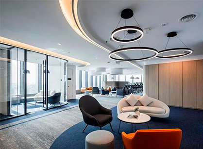 打造专业轻盈的再包管办公装修设计空间——汉诺威再包管Hannover Re